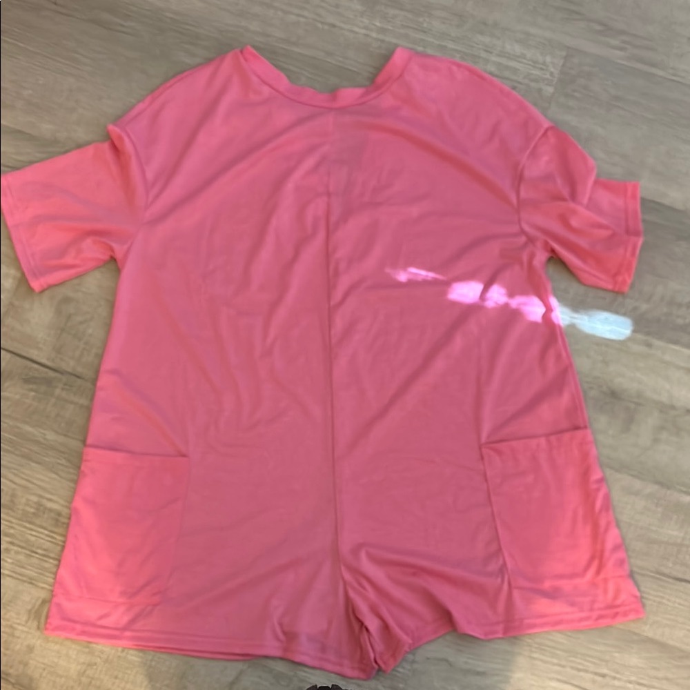 Pink Short Sleeve Romper